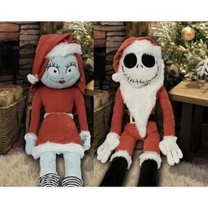 Disney Nightmare Before Christmas Santa Jack Skellington Sally 48" Jumbo Plush!